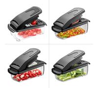 Coupe-légumes en dés et bâtonnets avec couvercle de conservation Gefu