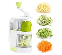 Coupe-légumes en spirale 4 en 1 avec bac de récupération (A)