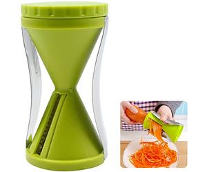 Coupe Légumes en Spirale Spiraliseur - Spaghettis de Spiralizer Manuel Multifonction pour Nouilles, Carotte, Concombre, Courgette Slicer Maker, d'asperges, Vert, 1 Pièce