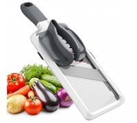 Coupe-légumes et fruits multifonctions - Mandoline réglable et sûre pour la cuisine, râpe à choux, rouge et noir,y