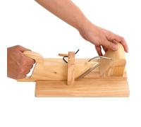Coupe Légumes I Trancheuse à Saucisson Guillotine en Bois I Coupe Manuelle Sécurisée pour Charcuterie, Fromage I Lame Acier Inoxydable I Idée Cadeau Apéro