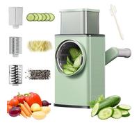 Coupe-légumes manuel 3 Lames Trancheuse multifonction en Acier inox. mandoline ronde râpe à fromage/pommes de terre