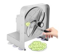 Coupe-légumes manuel, coupe-légumes de table, en acier inoxydable, réglable de 1 à 10 mm, pour restaurants, cafétérias et hôtels, 25 x 32,2 x 27 cm