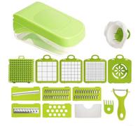 Coupe-Légumes Manuel pour Salade Meal Prep | Lames acier inoxydable 420, résistantes à la rouille, tranchantes durablement, BPA, sûr pour aliments