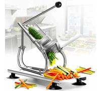 Coupe-légumes manuel robuste pour concombres et frites, lames polyvalentes pour concombres, radis, carottes, idéal pour la préparation de la cuisine et la présentation des aliments