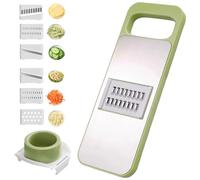 Coupe-légumes multifonction 6 trancheuses en acier inoxydable avec protège-main, trancheuse pour pommes de terre, carottes, oignons, fromage, préparation de repas