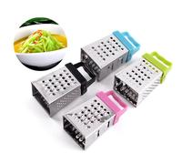 Coupe légumes multifonction, Mini râpe à quatre côtés en acier inoxydable, coupe oignon aux fruits, gingembre, outil de cuisine, couleur aléatoire