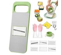 Coupe-légumes multifonction, Trancheuse à main portable, Lames réglables en acier inoxydable, Mandoline à légumes gadgets de cuisine (6 Blades)