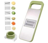 Coupe légumes multifonctionnel à 6 lames en acier inoxydable avec protège mains. Idéal pour pommes de terre, carottes, oignons, fromage et autres légumes.