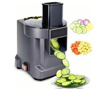Coupe-légumes Multifonctionnel, Coupe-légumes Électrique En Acier Inoxydable, 2 Vitesses, Lames Détachables Pour Couper En Dés, Râper Et Trancher, Idéal Pour Les Restaurants