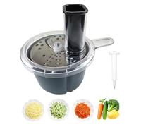 Coupe Legumes Multifonctions pour TM5 TM6, Taille Legumes Spaghetti Rougée Végétale Accessoire Cuisine Râpe à Légumes en Acier Inoxydable ABS pour Oignons/Ail/Légumes