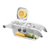 Coupe-Légumes pour Cuisine - Trancheuse Fruits - 5 Niveaux de Coupe avec Récupérateur pour Salade Repas Cuisine Maison Restaurant