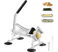 Coupe-légumes professionnel - Coupe-fruits 1/4 de pouce - Acier inoxydable & alliage d'aluminium - Coupe-légumes manuel pour radis, oignons, pommes de terre, citrons