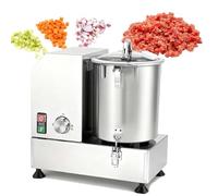 Coupe-Légumes Professionnel & Hachoir Commercial, Moteur 1800W, Options 6L/9L/15L, Pièces Acier Inoxydable Faciles à Nettoyer, Idéal pour Hacher Gingembre, Ail, Poivrons, Viande(15L)