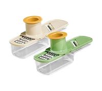 Coupe-légumes - Râpe alimentaire en 2 pièces avec récipient de rangement - Coupe-aliments avec protection des mains - Pour gingembre, carottes, oignons, pommes de terre, utilisation en cuisine
