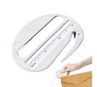 Coupe-Mail Avec Loupe Et Règle - Ouvre-Lettres Multifonction Portable Avec Lame Acier Inoxydable | Coupe-Papier Précis Et Règle Intégrée Pour Bureau Étudiant Maison Voyage Résidence Universitaire