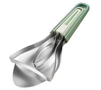 Coupe-mangues, éplucheur et dénoyauteur avec lame micro-dentelée en acier inoxydable