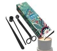 Coupe-mèche pour Bougies, Ensemble d'accessoires pour Bougies, Outil pour Accessoires de Bougies en Acier Inoxydable, Coupe-mèches, extincteur de Bougies, mèche pour Bougies, découpe