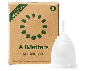 Coupe Menstruelle AllMatters (Anciennement OrganiCup) - Taille B, pour Celles Qui Ont Accouché par Voie Vaginale, Primée