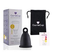 Coupe menstruelle CarrieCup, de grande taille, made in Germany, sans BPA, alternative aux tampons et serviettes hygiéniques, sans silicone, avec sachet violet inclus