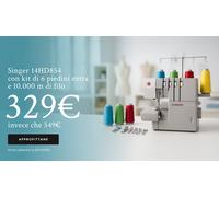 COUPE-MONTURE SURJET PROFESSIONNEL À USAGE INTENSIF SINGER 14HD854 Garantie de 5 ans avec kit de 6 pieds supplémentaires + 10 000 mètres de fil gratuit