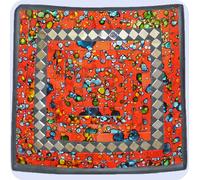 Coupe mosaïque Coupe en argile Coupe en verre Coupe décorative Mosaïque artisanat pierres en verre Décoration carré miroir grand, rouge