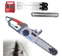 Coupe-Mur Pour Béton, Machine À Couper Du Béton, Machine À Couper Des Murs À Scie À Chaîne Électrique Pour Béton, 6000 Rpm, Élimination De Poussière Par Alimentation En Eau(35cm,2*blade)