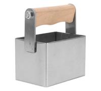 Coupe-nid D'abeille Manche Bois en Acier Inoxydable, Rectangulaire | Outil Manuel Argenté, pour Apiculture et Ingrédients Alimentaires, Usage Polyvalent, Format Portable