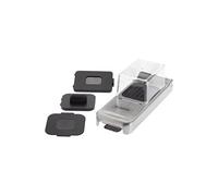 Trancheur Alligator inox & son bac de récupération avec 3 grilles de 3,6 & 12 mm
