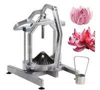 Coupe-Oignon Blooming, Fabricant de Fleurs d'acier Inoxydable avec Base d'aspiration, Outil de Floraison de légumes pour la Maison et Le Restaurant, Conception Facile Propre et Stable