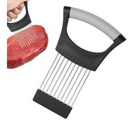 Coupe-oignon pour trancher, porte-tranche d'oignon - Porte-hachoir à tranches de fruits, outil multifonctionnel pour coupe-aliments oignons, viande, pommes de terre et citron