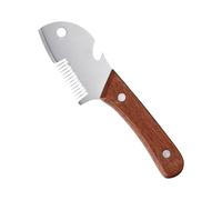 Coupe-oignons de printemps, outil de cuisine en acier inoxydable avec manche en bois, décapsuleur et hachoir à légumes équipé de dents de peigne, pour la cuisine à la maison, le restaurant, la