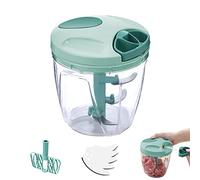 Coupe-oignons manuel 900 ml Hachoir à oignons avec cordon de serrage Coupe-légumes manuel Multihachoir à oignons Onion Chopper Coupe-légumes pour légumes, fruits (bleu)