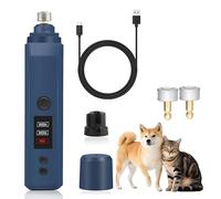 Coupe Ongle Chien, 2 Vitesses (8000/9500 TR/Min) avec éclairage LED - Coupe-Griffe Faible Bruit à 45 DB - Rechargeable par USB - Adapté aux Chiens de Taille Moyenne et Petite