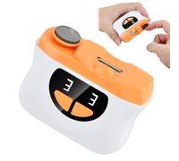 Coupe Ongle Electrique, 2025 Nouveau Coupe Ongles Electrique avec Lumière LED, 3 en 1 Coupe Ongles Électrique pour Ongles avec 3 Vitesses, Pas de Brui, pour Bébés, Adultes, Personnes Âgées (Orange)