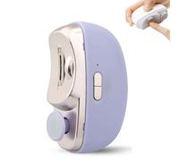 Coupe Ongle Électrique avec Lumière LED et Polisseur, Coupe-ongles intelligent facile à utiliser pour les personnes âgées, 2-en-1 Autonome Portable, 2 Vitesses, Rechargeable (Violet)
