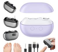 Coupe Ongle Electrique Main et Pied, 3 en 1 Lime a Ongle Electrique avec 2 Têtes de Polissage, Lumière LED et Récupérateur de Débris, 2 Vitesses Coupe Ongles pour Seniors, Adultes et Bébé (Violet)