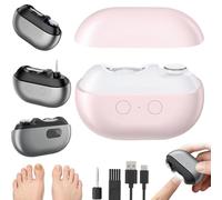 Coupe Ongle Electrique pour Pied et Main, 3 en 1 Lime a Ongle Electrique avec Lumière LED Large et Récupérateur de Coupures, Silencieux et Sans Douleur pour Seniors, Adultes et Bebe (Rose)