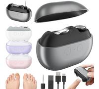 Coupe Ongle Electrique pour Pied et Main, 3 en 1 Lime a Ongle Electrique avec Lumière LED Large et Récupérateur de Coupures, Silencieux et Sans Douleur pour Seniors, Adultes et Bebe (Gris)