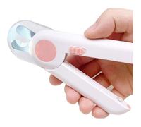 Coupe-ongle/griffes chien/chat rose : LED lumineux, protection éclaboussures. Professionnel, pour petit/moyen animal