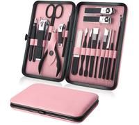 Coupe Ongle Professionnel Coupe Cuticule Acier Inoxydable - Trousse Manucure Pedicure Set de 18pcs avec Exquis La Boîte by Keiby Cit
