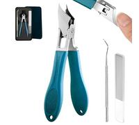 Coupe Ongle Set, Pinces à Ongles en Acier Inoxydable Professionnelle Pince Coupe Ongle Set pour Mains et Pieds Couper les Ongles Épais Orteils Podologie avce Lime à Ongles (Bleu)