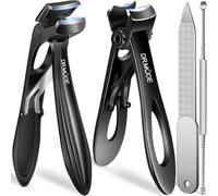 Coupe Ongle, Tête Angulaire Coupe Ongles pied professionnel pour ongles épais avec Attrape-ongles, Large Nail clipper Pinces à Ongles pour hommes et femmes