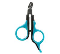 TRIXIE Ciseaux à griffes pour petits chiens, chats, petits animaux et oiseaux - Acier inoxydable - manche caoutchouté - 8 cm - noir/bleu - 2373
