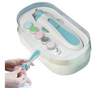 Coupe-ongles automatique - Coupe-ongles électrique, kit de polissage avec lumière LED alimenté par piles anti-pincement pour pour couper la maison, garçons, filles, bébés