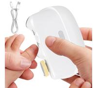 Coupe-Ongles Automatique,Polisseur de Sécurité Portable à 2 Vitesses,Avec LED Coupe-Ongles Électrique Design De Stockage Des Rognures - Pour Hommes Seniors Maison Voyage Pieds Et Mains
