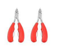 Coupe-ongles, coupe-cuticules, coupe-ongles incarnés, outil manuel de manucure et pédicure, D80, rouge, 2 pièces