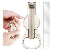 Coupe-ongles,Coupe-ongles avec loupe - 2 en 1 forme de violon Ciseaux à ongles ouverts bouteilles pour personnes âgées et manucure pédicure quotidienne pour voyage et soins à la maison