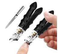 Coupe-Ongles, Coupe-Ongles Biseauté Acier Inoxydable, Portable Épaiss Incarnés Plat et Courbe pour Femmes Seniors Usage Quotidien Maison Voyage Manucure Pédicure