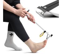 Coupe-ongles d'orteils à long manche, ouverture de mâchoire large, pliage libre, pour ongles épais, outils auxiliaires pour personnes âgées, surpoids et arthrite